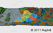 Political Panoramic Map of Kibuye, darken