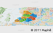 Political Panoramic Map of Kibuye, lighten