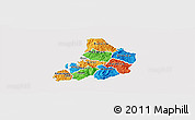 Political Panoramic Map of Kibuye, single color outside