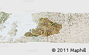 Satellite Panoramic Map of Kibuye, lighten