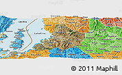 Satellite Panoramic Map of Kibuye, political shades outside