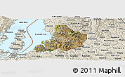Satellite Panoramic Map of Kibuye, shaded relief outside