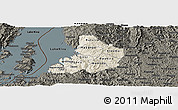 Shaded Relief Panoramic Map of Kibuye, darken
