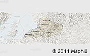 Shaded Relief Panoramic Map of Kibuye, lighten