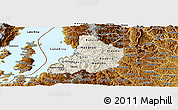Shaded Relief Panoramic Map of Kibuye, physical outside