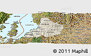 Shaded Relief Panoramic Map of Kibuye, satellite outside