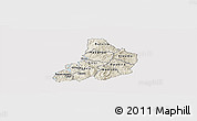 Shaded Relief Panoramic Map of Kibuye, single color outside