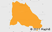 Political Simple Map of Rutsiro, single color outside