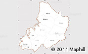 Classic Style Simple Map of Kibuye, cropped outside