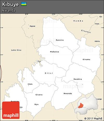 Classic Style Simple Map of Kibuye
