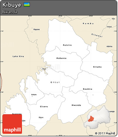 Classic Style Simple Map of Kibuye