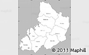 Gray Simple Map of Kibuye, single color outside