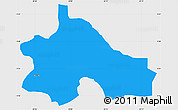 Political Simple Map of Gikomero, single color outside