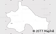 Silver Style Simple Map of Gikomero, cropped outside