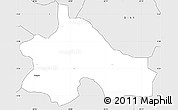 Silver Style Simple Map of Gikomero