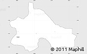 Silver Style Simple Map of Gikomero, single color outside