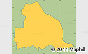 Savanna Style Simple Map of Gikoro, cropped outside