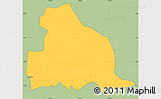 Savanna Style Simple Map of Gikoro, single color outside