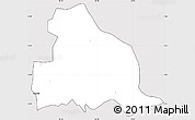 Silver Style Simple Map of Gikoro, cropped outside