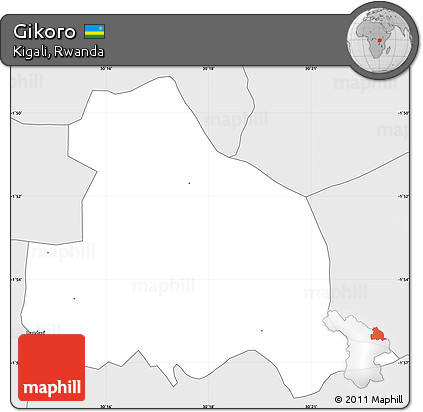 Silver Style Simple Map of Gikoro