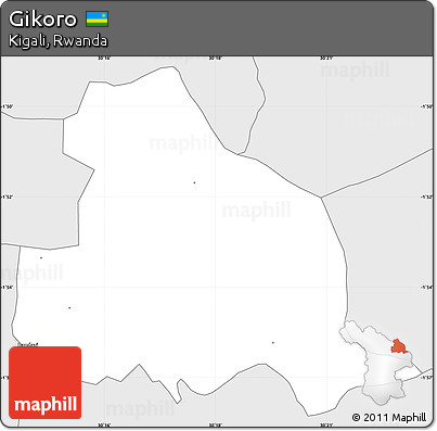 Silver Style Simple Map of Gikoro