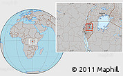 Gray Location Map of Kanzenze