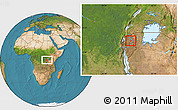 Satellite Location Map of Kanzenze, within the entire country
