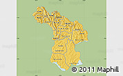 Savanna Style Map of Kigali, single color outside