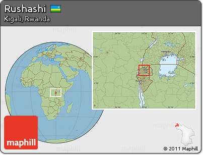 Savanna Style Location Map of Rushashi