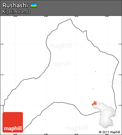 Blank Simple Map of Rushashi, cropped outside, no labels