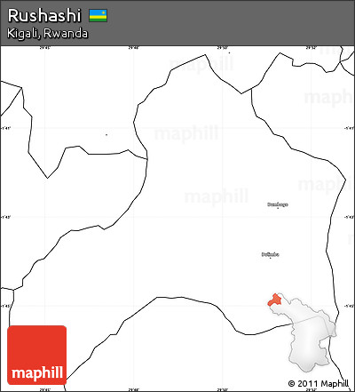 Blank Simple Map of Rushashi