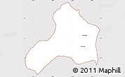 Classic Style Simple Map of Rushashi, cropped outside