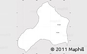 Silver Style Simple Map of Rushashi, cropped outside