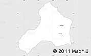 Silver Style Simple Map of Rushashi, single color outside