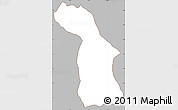 Gray Simple Map of Tare, cropped outside