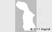 Gray Simple Map of Tare, single color outside