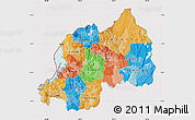 Political Map of Rwanda, cropped outside