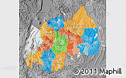 Political Map of Rwanda, desaturated