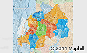 Political Map of Rwanda, lighten