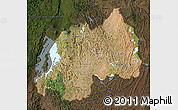 Satellite Map of Rwanda, darken, land only