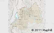 Shaded Relief Map of Rwanda, lighten