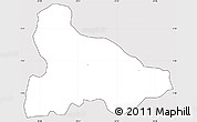 Silver Style Simple Map of Cyabingo, cropped outside