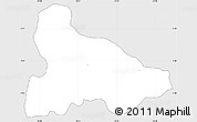 Silver Style Simple Map of Cyabingo, single color outside