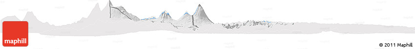 Silver Style Horizon Map of Ruhengeri, single color outside