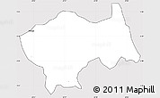 Silver Style Simple Map of Nyarutovu, cropped outside