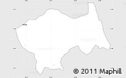 Silver Style Simple Map of Nyarutovu, single color outside