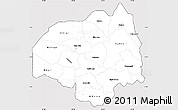 Silver Style Simple Map of Ruhengeri, cropped outside