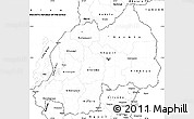 Blank Simple Map of Rwanda