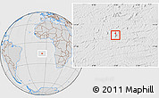 Gray Location Map of Saint Helena, lighten, desaturated, hill shading