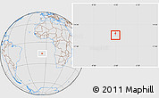 Gray Location Map of Saint Helena, lighten, desaturated